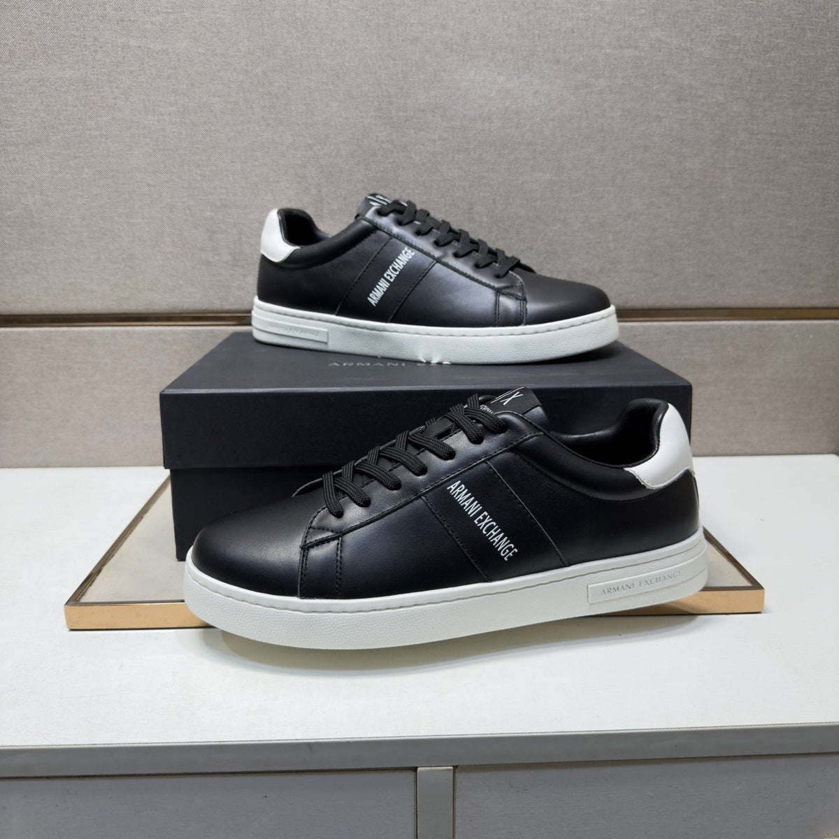 Armani Exchange Low-Top Logo Sneakers — front